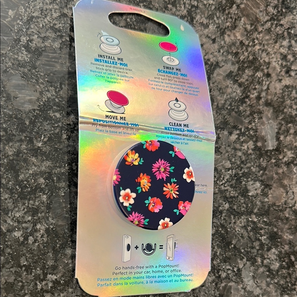 PopMount Floral PopSocket for Cell Phones NWOT